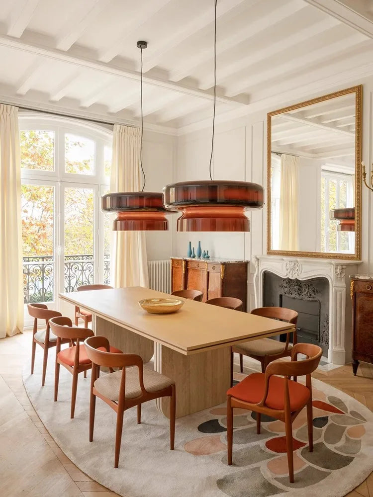 Spanish Designer Glass Pendant Lamp Nordic Colored Glass Chandeliers for Kitchen Living Dining Room Hanging Light Fixture