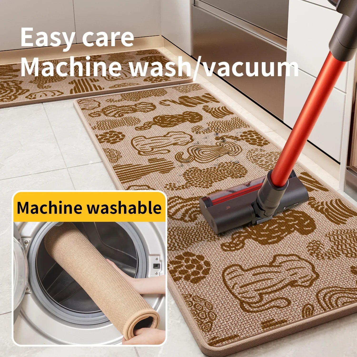 Premium Non-Slip Kitchen Rug – Super Absorbent & Stain-Resistant, Floor Mat with Rubber Backing, Long Runner for Sink/Stove Area