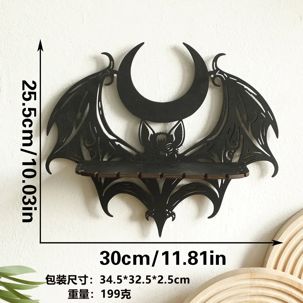 Wooden Craftsmanship Butterfly Lotus Hollow Crystal Storage Rack Simple Home Wall Decoration Wall Phone Stand