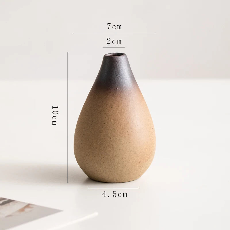 Creative Irregular Stone Shape Ceramic Vase Flowers Plant Potted Hydroponics Mini Vase Interior Aesthetics Home Decoration Gifts