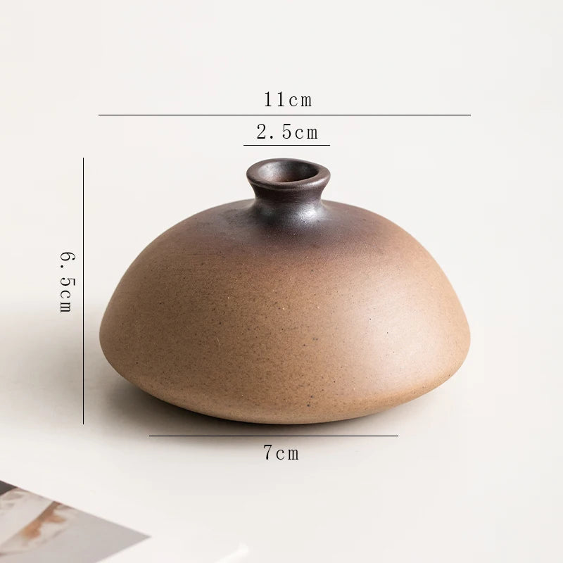 Creative Irregular Stone Shape Ceramic Vase Flowers Plant Potted Hydroponics Mini Vase Interior Aesthetics Home Decoration Gifts