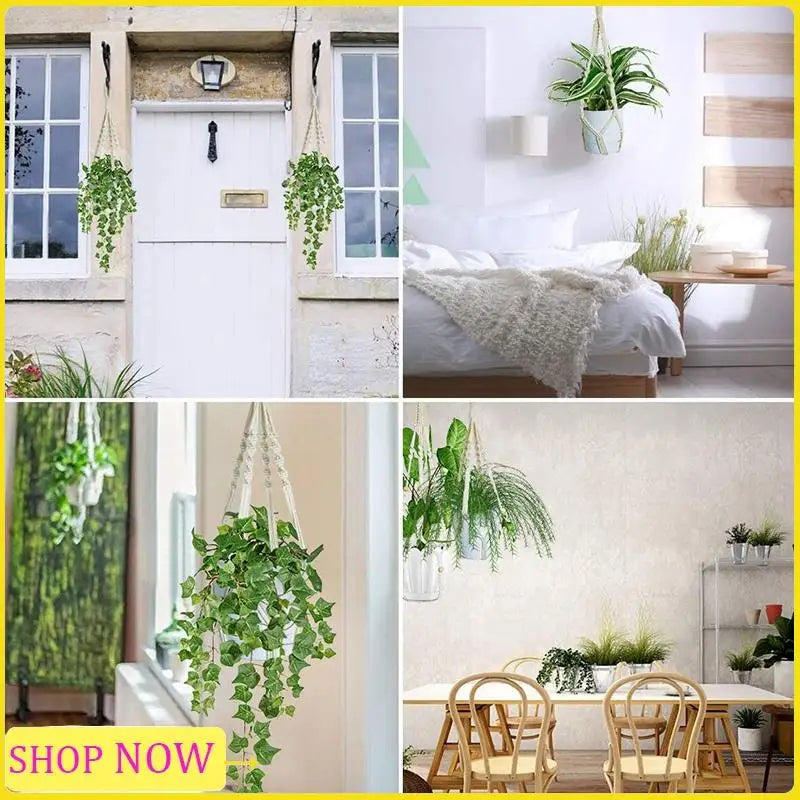 Especial 3 Pcs Rope Hanging Planter Hanging Plant Holders Macrame Flower Pot Hanger With Hanging Hooks For Outdoor Decor