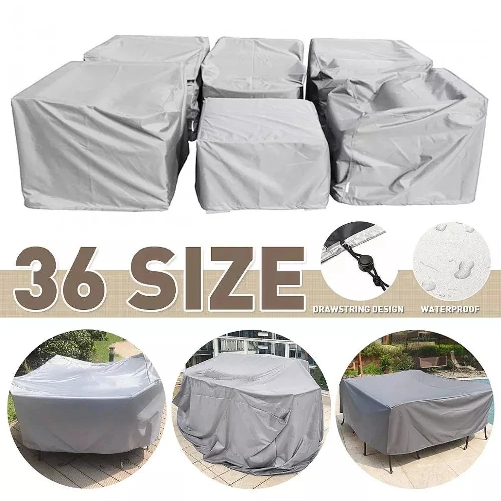 36 Sizes Furniture Cover Waterproof Outdoor Garden Patio Beach Sofa Chair Table Covers Rain Protection Cover