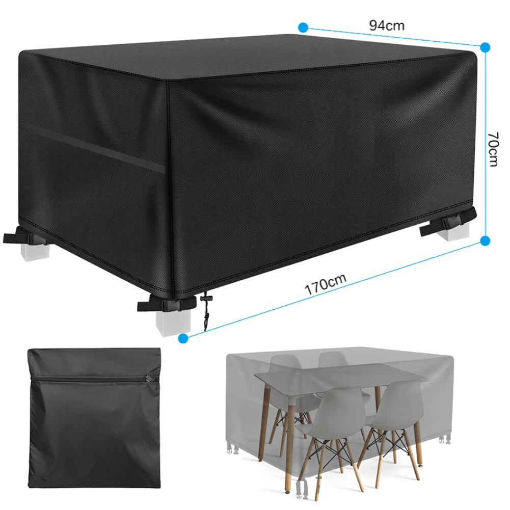 Outdoor Waterproof Sectional Sofa Cover Heavy Duty L-Shape Couch Cover Lawn Sofa Covers Garden Furniture Weather Protection