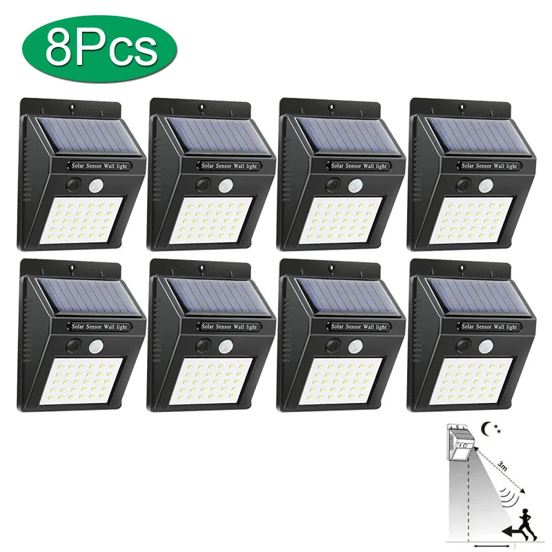 30 LED Solar Light PIR Motion Sensor Wall Light Outdoor Solar Lamp Waterproof Solar Powered Sunlight Street Lamp Garden Decor