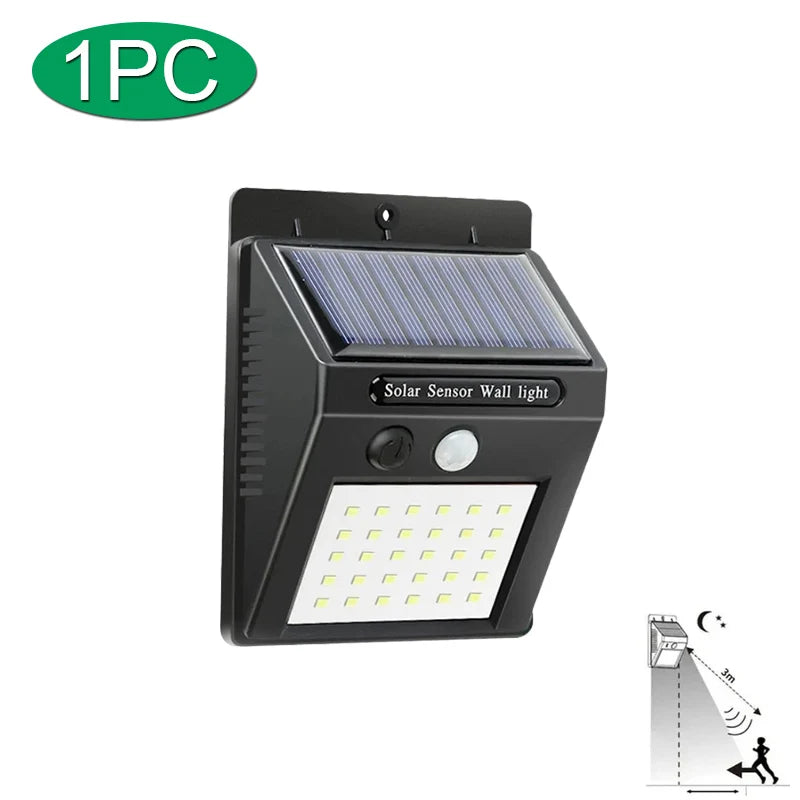 30 LED Solar Light PIR Motion Sensor Wall Light Outdoor Solar Lamp Waterproof Solar Powered Sunlight Street Lamp Garden Decor
