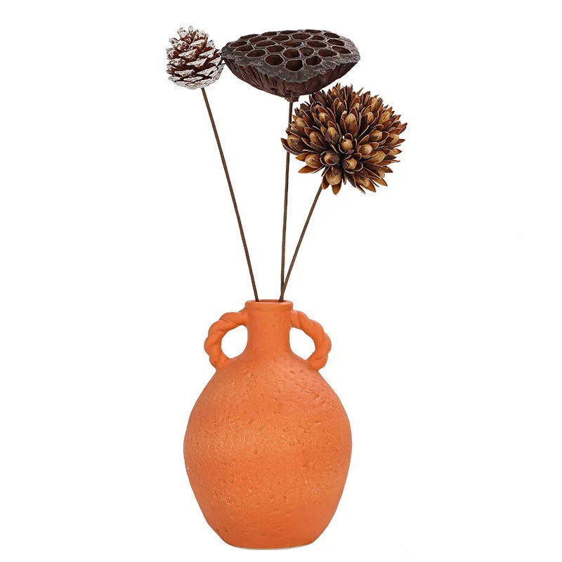 Nordic Minimalist Ceramics Vase Ornaments Creative Living Room TV Cabinet Desktop Dried Flower Vases Home Decoration Accessories