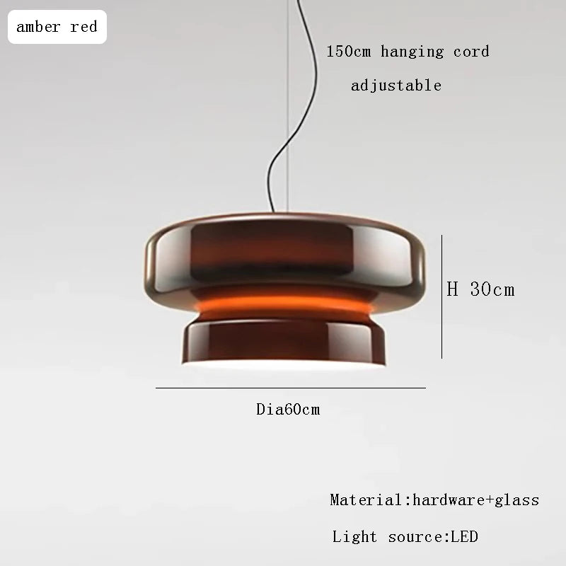 Spanish Designer Glass Pendant Lamp Nordic Colored Glass Chandeliers for Kitchen Living Dining Room Hanging Light Fixture